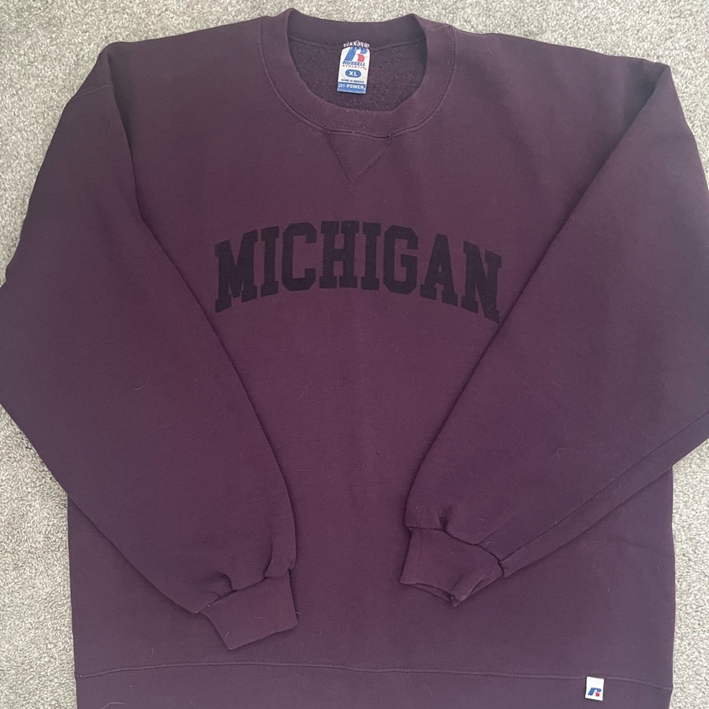 Michigan Russell Athletic Maroon Sweatshirt